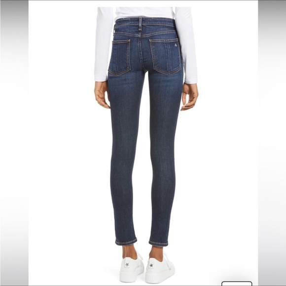 Rag & Bone Ankle Skinny Jeans Cropped Blue - Picture 3 of 15